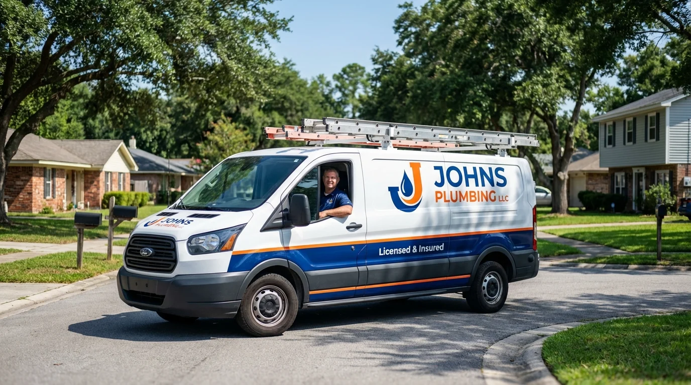 Johns Plumbing LLC service van in Baker City, OR