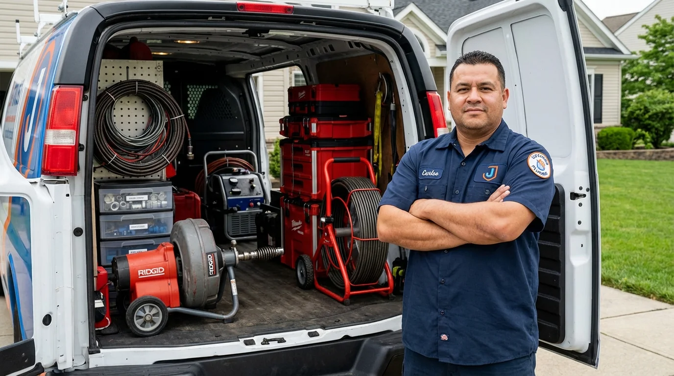 Professional drain cleaning equipment and Johns Plumbing LLC plumber in Baker City