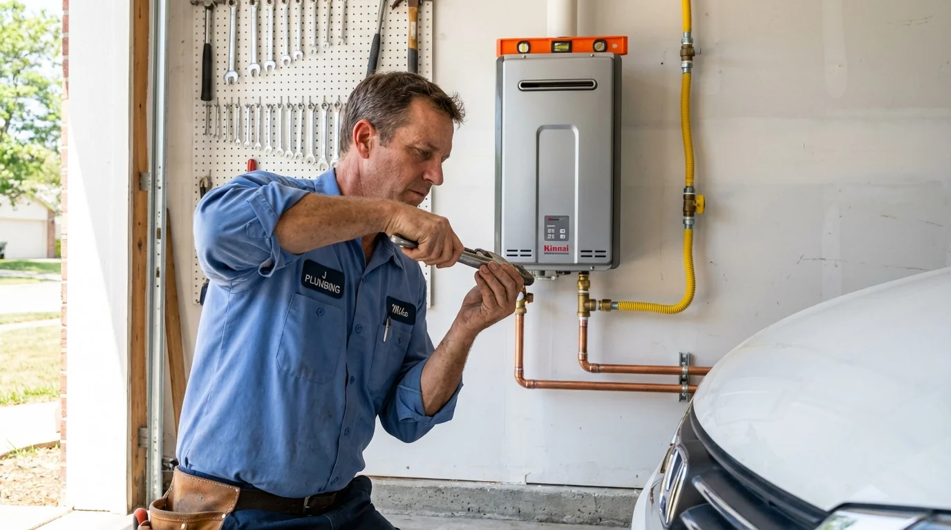 Tankless water heater installation by a Johns Plumbing LLC plumber in Baker City